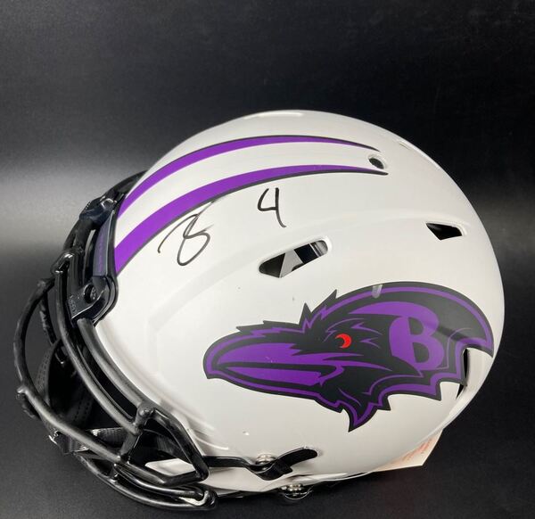 NFL - Ravens Zay Flowers Signed Authentic Lunar Eclipse Speed Helmet