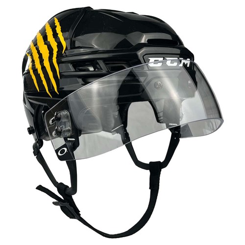 Photo of Game-Used 2026 Stadium Series CCM Hockey Helmet - Alex Steeves