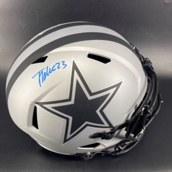 NFL - Cowboys Jaydon Blue Signed Rave Replica Speed Helmet