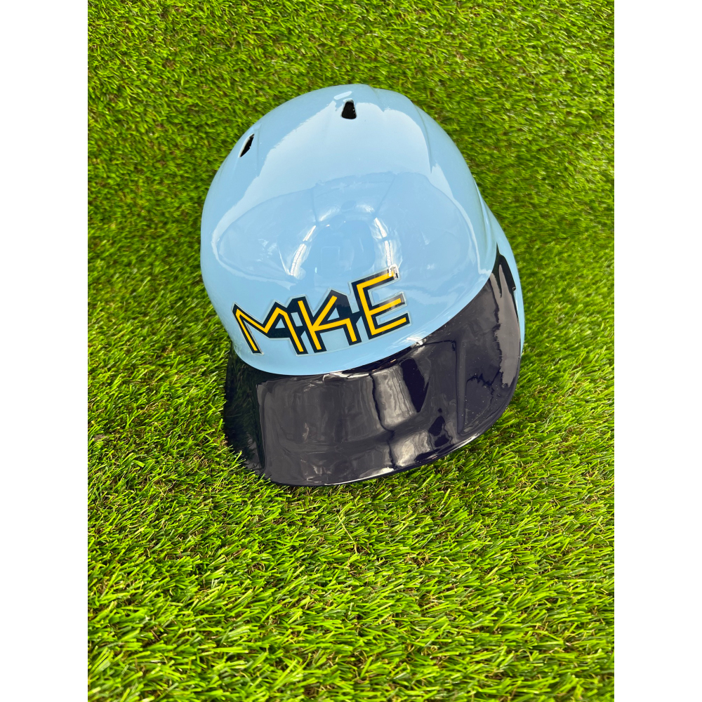 Team issued City connect batting helmet Milwaukee Brewers Auctions