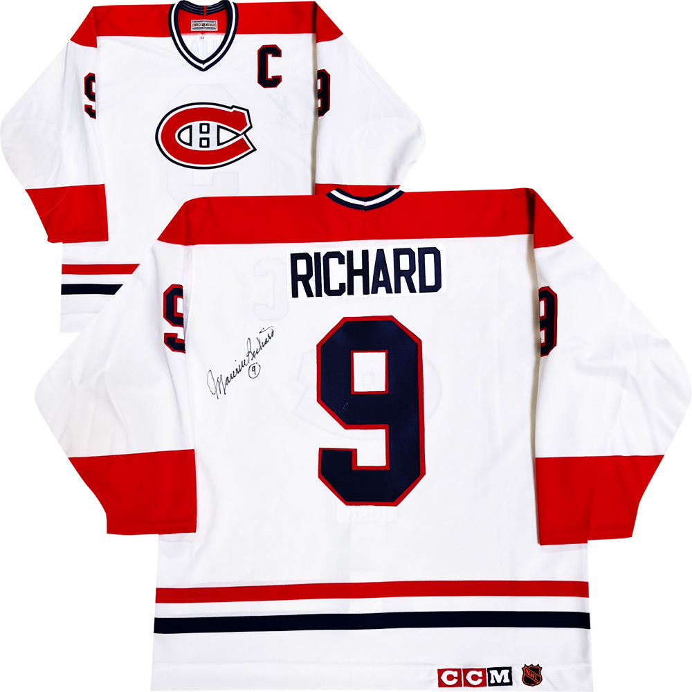 Maurice THE ROCKET Richard Autographed Montreal Canadiens Authentic 1990s-era CCM Pro Jersey