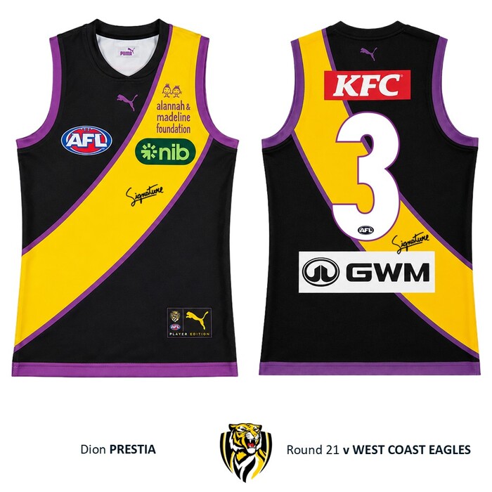 Photo of Dion Prestia #3 Richmond 2026 Alannah & Madeline Guernsey