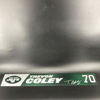 Jets - Trevon Coley Signed Locker Name Plate