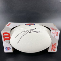 NFL - Broncos Talanoa Hufanga Signed White Composite Football