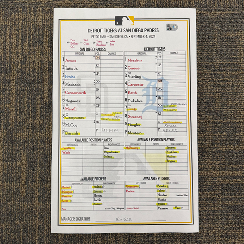 2015 MLB GAME USED LINE-UP CARDラインナップカード 2015 MLB GAME USED LINE-UP CARDラインナップカード img