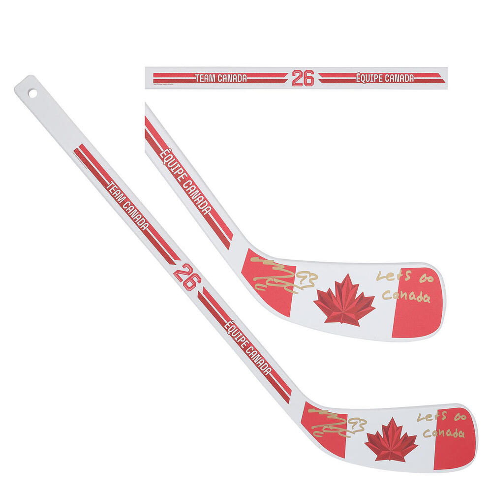Mitch Marner Vegas Golden Knights Autographed Team Canada 2026 Olympics Mini Wood Stick with 