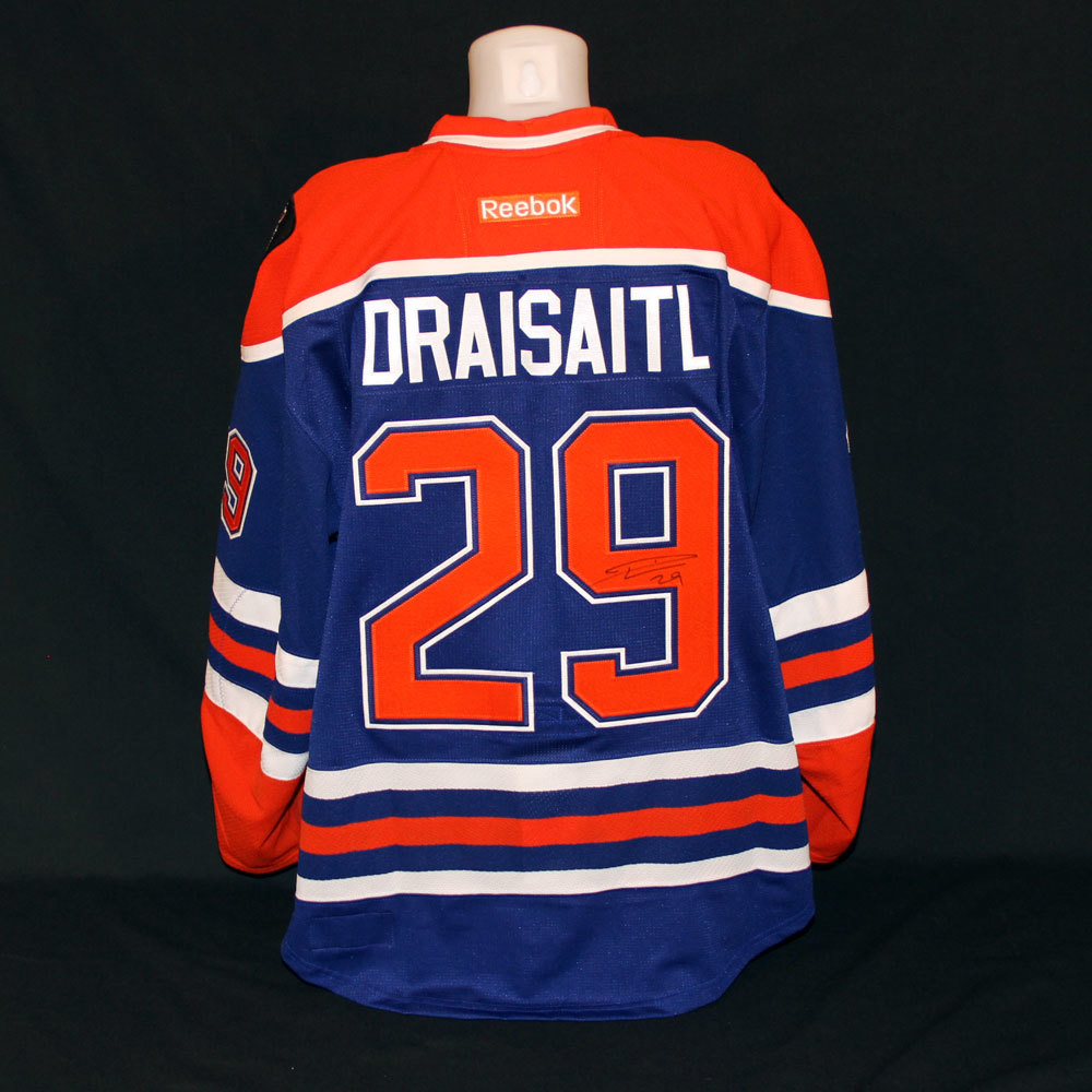 Leon Draisaitl Signed Autographed Edmonton Oilers #29 Blue Custom