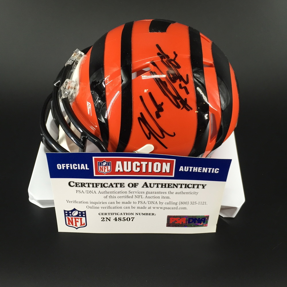 NFL Bengals Mark Walton Signed Bengals Mini Helmet The official