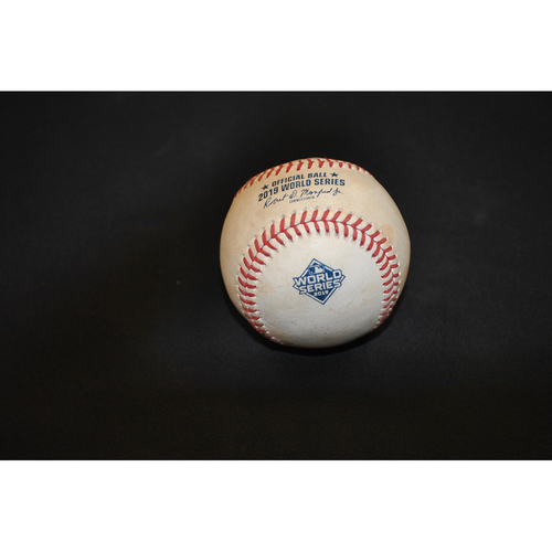 Game-Used Baseball - 2019 World Series - Game 1 - Nationals at Astros - (10/22/2019) - Bottom 6 - Pitcher- Patrick Corbin, Batter - Carlos Correa - Strikeout