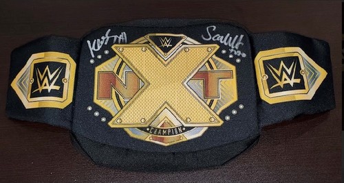 Karrion Kross and Scarlett SIGNED NXT Championship Title Waist Pack