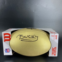 NFL - Buccaneers Bucky Irving Signed Gold Composite Football