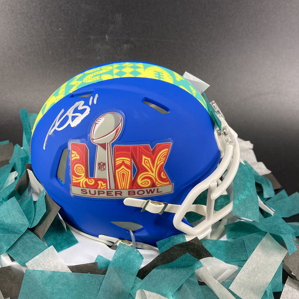Eagles - AJ Brown Signed Commemorative Super Bowl LIX Mini Helmet With O...