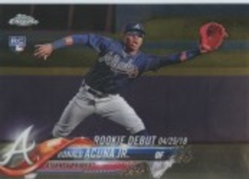2018 Topps Chrome Update #HMT31 Ronald Acuna Jr. Rookie Debut