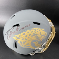 HOF - Jaguars Tony Boselli Signed Replica Slate Speed Helmet with HOF 22...