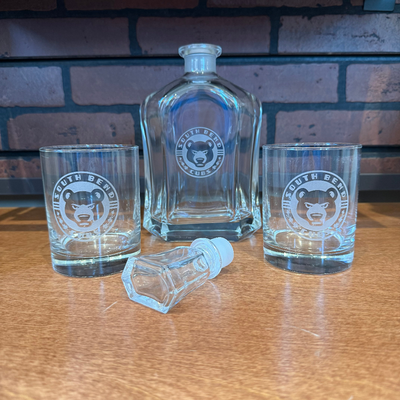 South Bend Cubs Decanter Set with Glasses