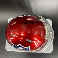 NFL - Lions Mekhi Wingo Signed Red Shield Mini Helmet