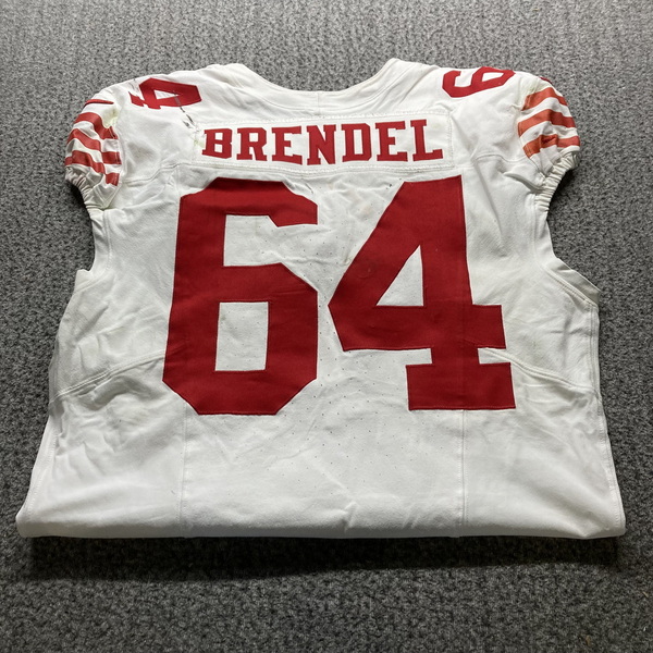 Crucial Catch - 49ers Jake Brendel Game Worn Jersey (9/28/2025) Size 46