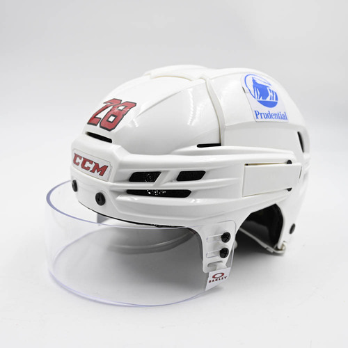 Image of Meier, Timo - Game-Worn White, CCM Helmet w/ Oakley Shield - 2025-26 NHL Season