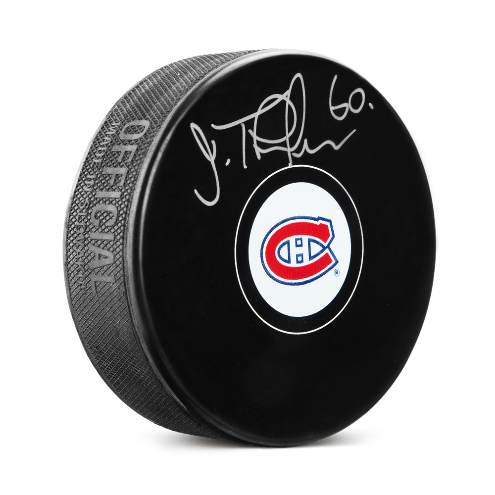 Jose Theodore Autographed Montreal Canadiens Hockey Puck
