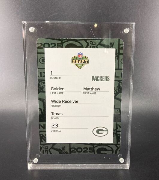 NFL - Packers Matthew Golden Special Edition 2025 Draft Card 2 of 2
