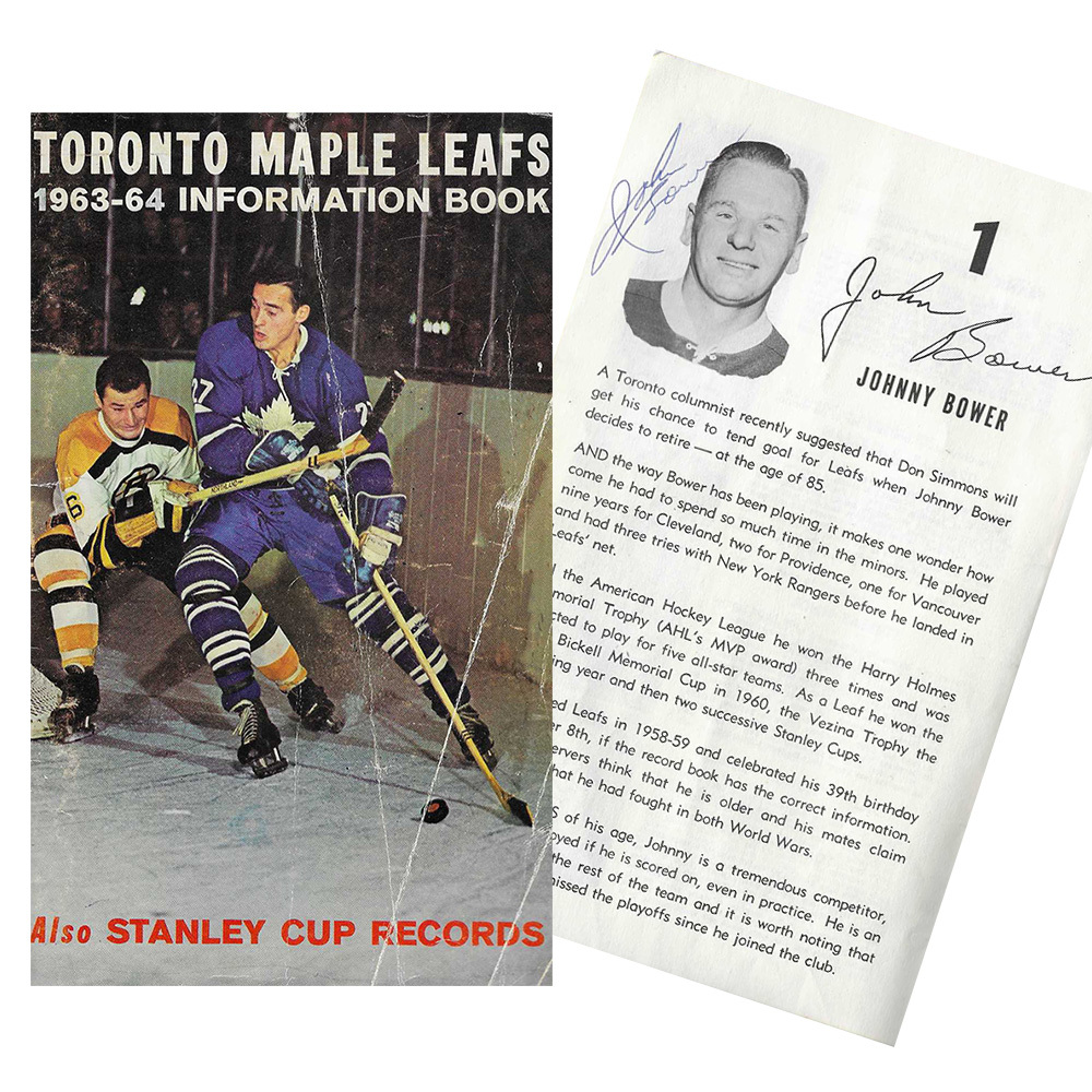 1963-64 Toronto Maple Leafs Multi-Signed Information Book - Bower, Keon, Mahovlich & More