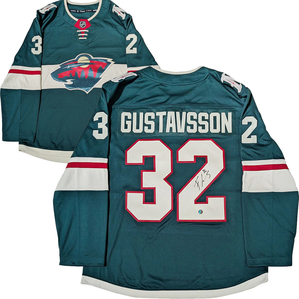 Filip Gustavsson Autographed Minnesota Wild Fanatics Breakaway Jersey