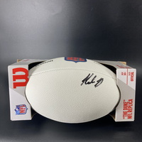 NFL - Buccaneers Kalen DeLoach Signed White Composite Football