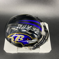 NFL - Ravens Marshall Yanda Signed Mini Helmet