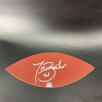 NFL - Giants Tiki Barber Signed Leather Panel