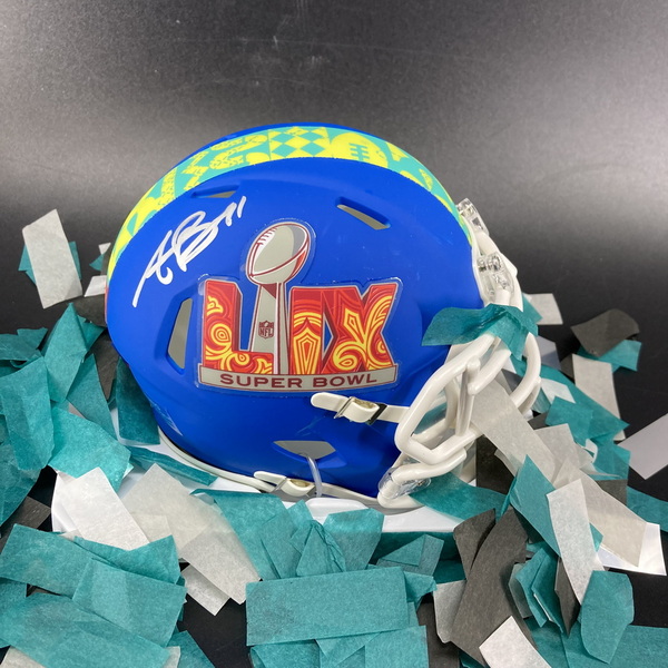 Eagles - AJ Brown Signed Commemorative Super Bowl LIX Mini Helmet With O...