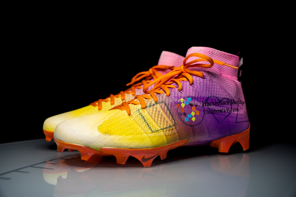 NFL  player sample Reebok Pro Thorpe football cleats Eli Manning size 13 MCMC - Eli Manning Custom Cleats - Supporting Tackle Kids  main image 4