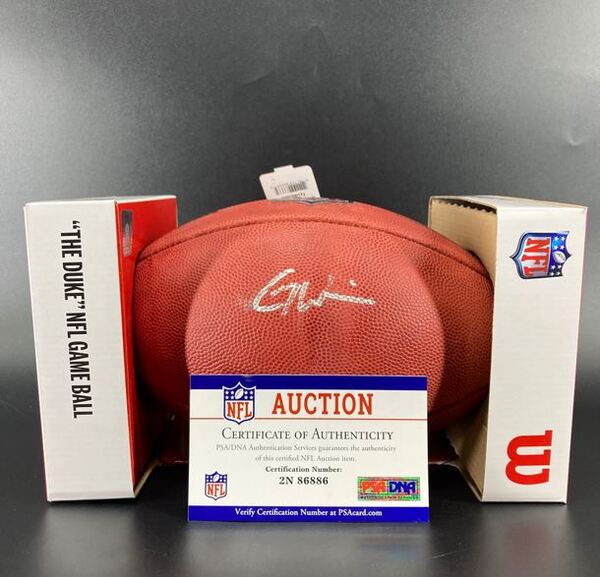 NFL - Jets Garrett Wilson signed authentic football