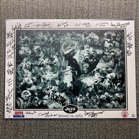 NFL - Jets Multi Sign Super Bowl III Collage Poster (24x18) Signed By Ov...