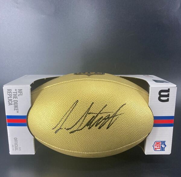 NFL - Bengals Shemar Stewart Signed Gold Composite Football