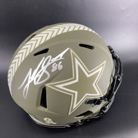 NFL - Cowboys Luke Schoonmaker Signed Authentic STS Helmet