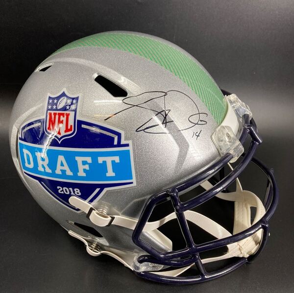 NFL - Seahawks Sam Darnold Signed Authentic Speed Helmet with 2018 Draft...