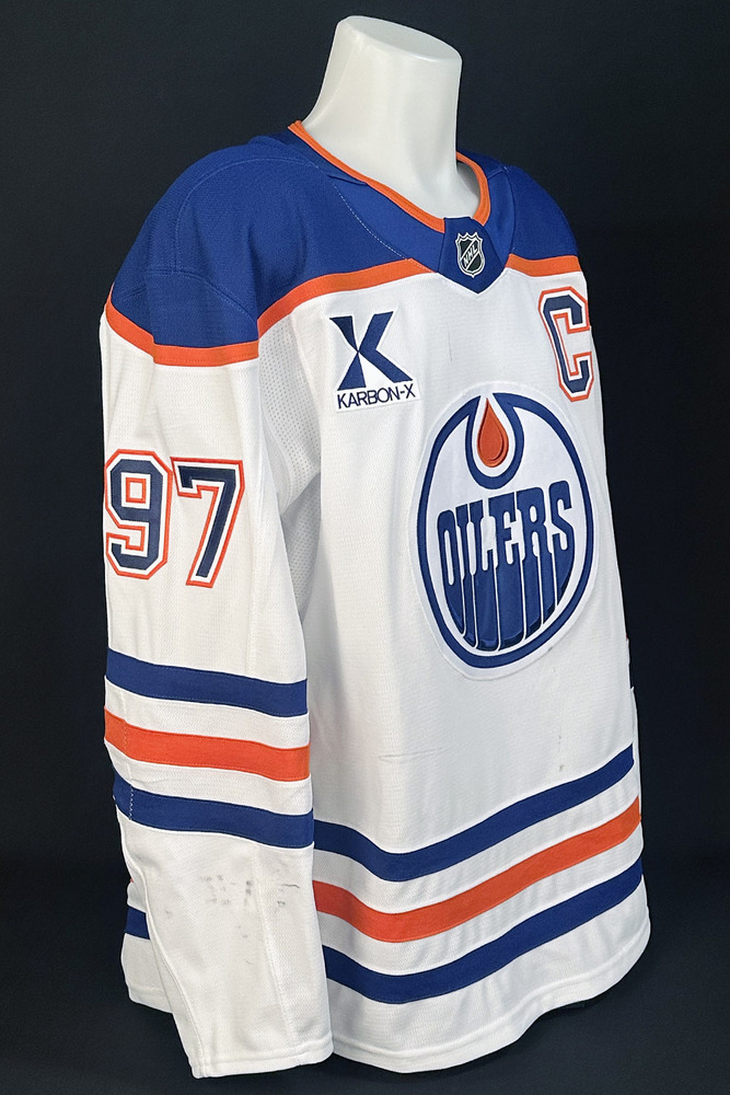 Connor McDavid #97 - 2025-26 Edmonton Oilers White Set #3B Game Worn Jersey - Worn For 5 Games Including 15th NHL Hat Trick, 14th Career 5 Point Game and 1200th NHL Point Milestone!