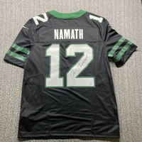 NFL - Jets Joe Namath Signed Alternate Black Replica Jersey Size Medium