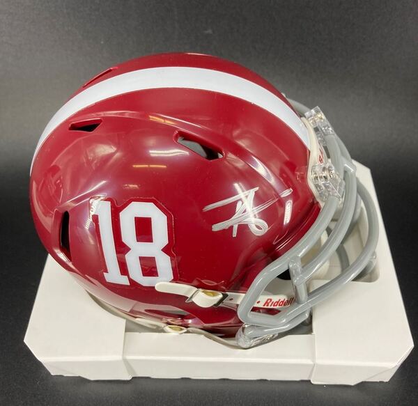 NFL - Lions Terrion Arnold Signed Alabama Mini Helmet