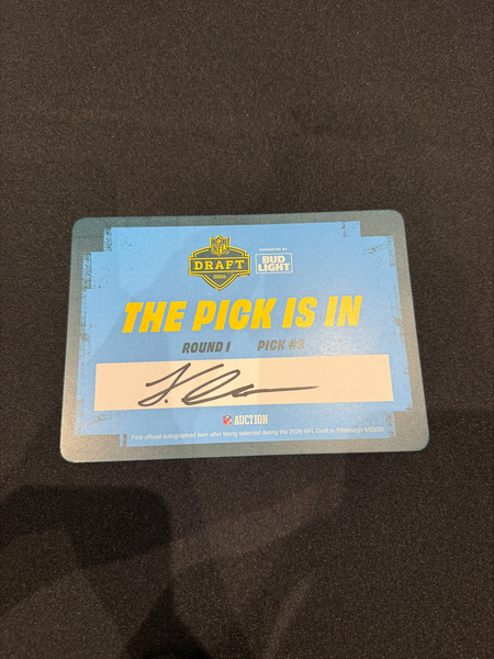 Jeremiyah Love Autographed Commemorative Draft Card - First NFL Auction ...