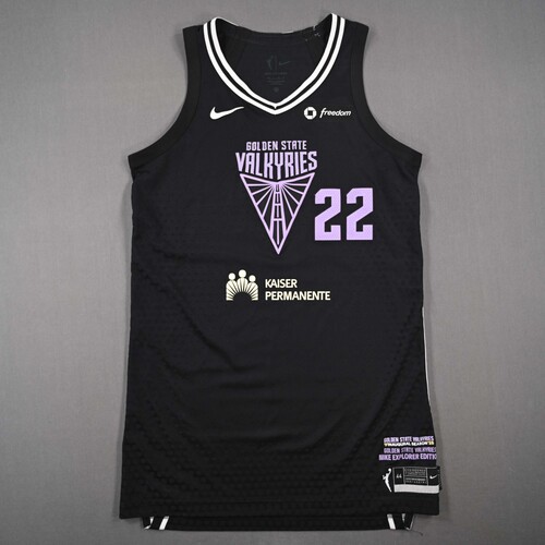 Image of Burton, Veronica - Golden State Valkyries - Black Explorer Edition Jersey - Worn 15 Games - 5/27/25, 6/1/25, 6/5/25, 6/7/25, 6/14/25, 6/17/25, 6/19/25, 6/25/25, 6/27/25, 6/29/25, 7/7/25, 7/9/25, 8/6/25, 8/9/25 & 8/17/25 - 2025 WNBA Season