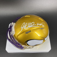 HOF - Vikings Steve Hutchinson Signed Flash Mini Helmet
