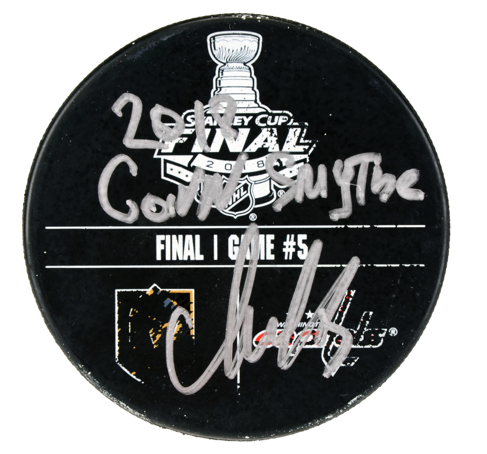 Alex Ovechkin Washington Capitals Autographed 2018 Stanley Cup Final Game 5 Warm-Up Puck with 2018 Conn Smythe Inscription