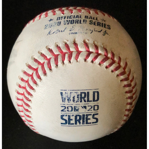Game-Used Baseball - 2020 World Series - Los Angeles Dodgers vs. Tampa Bay Rays - Game 4 - Pitcher: Diego Castillo, Batters: A.J. Pollock (Walk), Cody Bellinger (Strike Out Swinging), Chris Taylor (Foul) - Top 6
