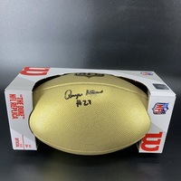 NFL - Eagles  Quinyon Mitchell Signed Gold Composite Football