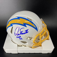 HOF - Chargers Dan Fouts Signed Mini Helmet with HOF 93 Inscription