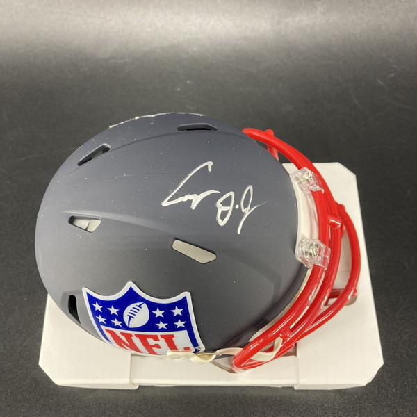 NFL - Eagles Cooper Dejean Signed Blue Shield Mini Helmet