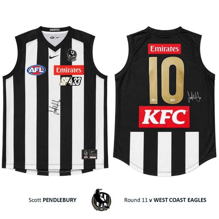 Photo of Scott Pendlebury #10 Collingwood SP433 Signed Match-Worn Guernsey & Shorts