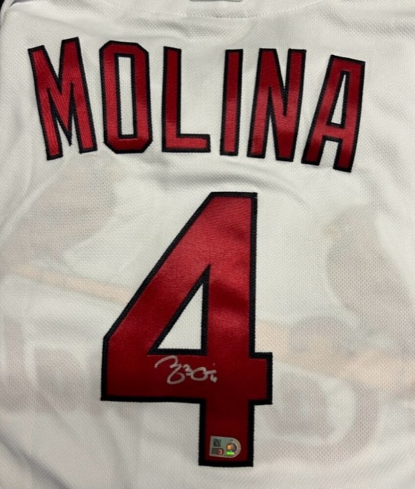 Yadier Molina Autographed White Cardinals Authentic Jersey | MLB