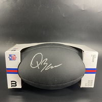 NFL - Dolphins Quinn Ewers Signed Black Composite Silver Series Football